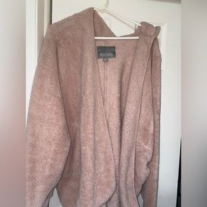 Pink hooded throw jacket